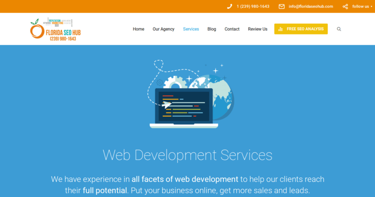 Development page of #7 Leading Pay-Per-Click Company: Florida SEO Hub