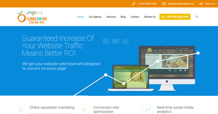 Home page of #7 Leading Pay-Per-Click Agency: Florida SEO Hub