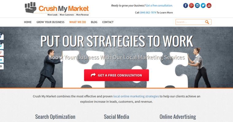 Service page of #4 Leading Pay-Per-Click Company: Crush My Market