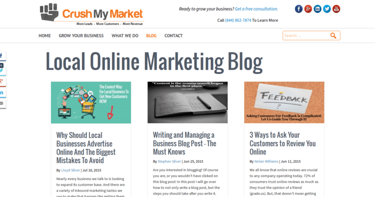 Blog page of #2 Best PPC Business: Crush My Market