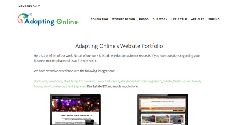 Portfolio page of #10 Best Remarketing PPC Agency: Adapting Online